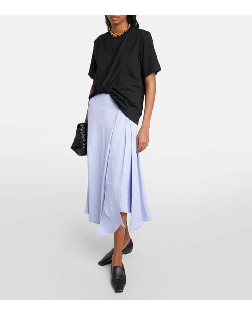 Victoria Beckham Purple Asymmetric Tie-Dyed Maxi Skirt