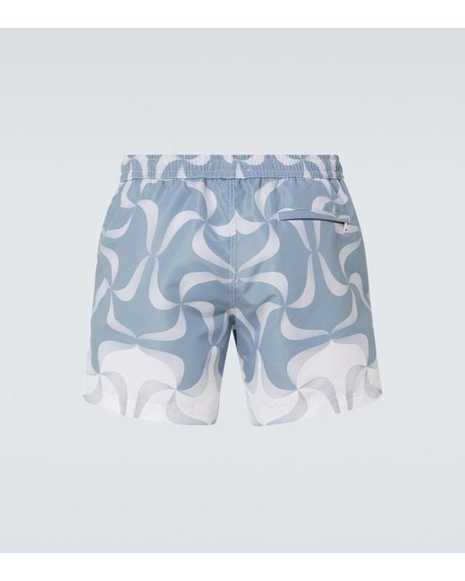 Banador Mantra Estampado Commas de hombre de color Blue