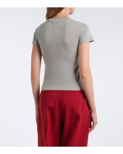 Extreme Cashmere Gray N°292 America Cotton And Cashmere T-Shirt