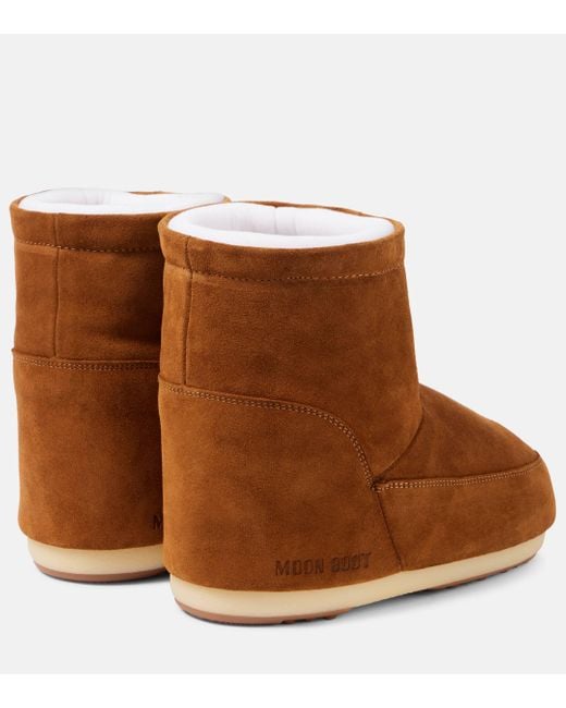 Moon Boot Brown Icon Low Suede Snow Boots