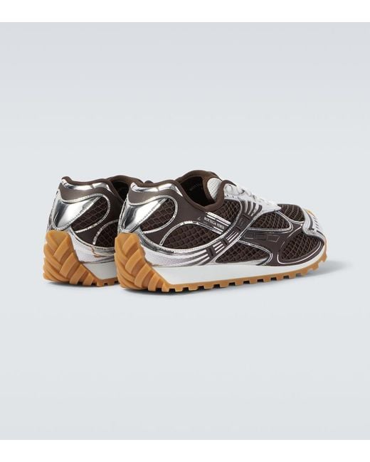 Bottega Veneta Metallic Technical Fishnet Orbit Sneaker for men