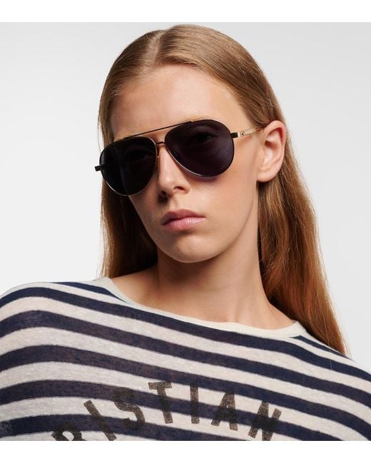 Dior Blue Diorcannage A1U Aviator Sunglasses
