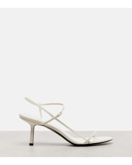 The Row White Bare Leather Sandals