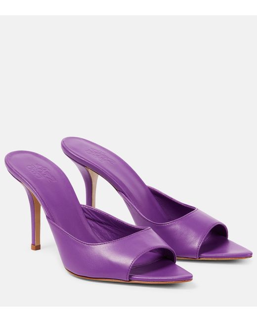 Gia Borghini X Pernille Teisbaek Perni 04 Leather Mules in Purple | Lyst