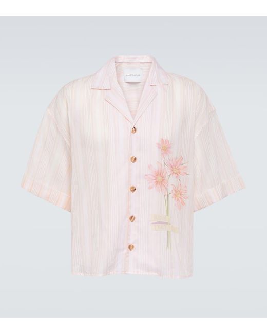 King & Tuckfield Oversize-Hemd aus Baumwolle in Pink für Herren
