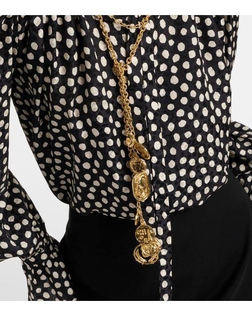 Collar Con Colgante De Cadena Chloé de color Metallic