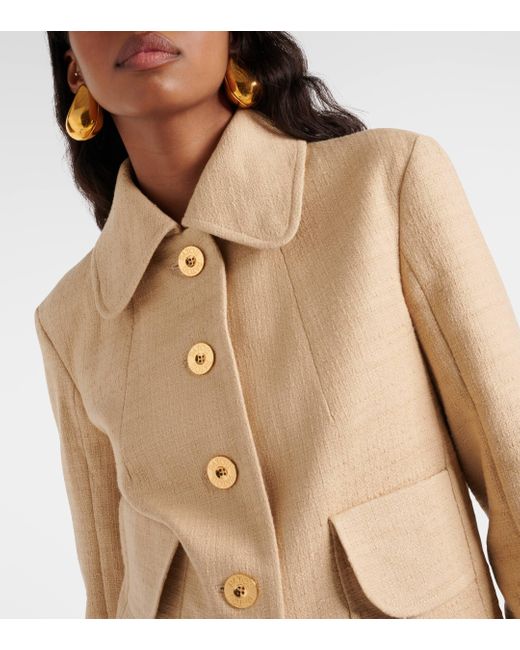 Patou Natural Cotton-blend Tweed Jacket