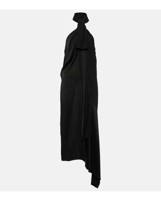 Vestido midi de crepe con lazada Givenchy de color Black