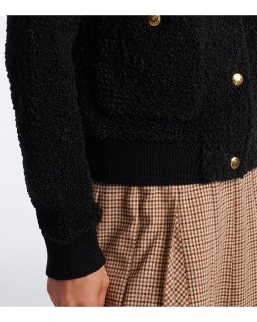 Moncler Black Boucle Cardigan