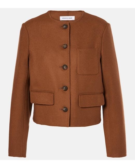 Veronica Beard Brown Lyssa Wool-Blend Jacket