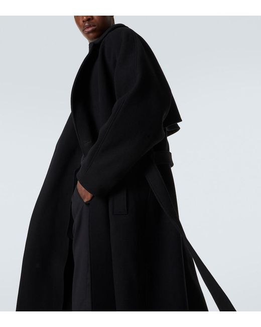 The Row Black Eomer Wool Overcoat for men