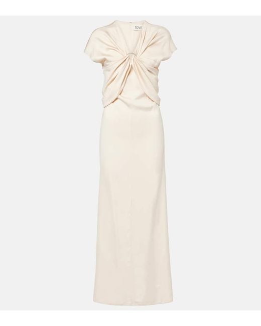 Robe Longue Tova En Crepe TOVE en coloris Natural
