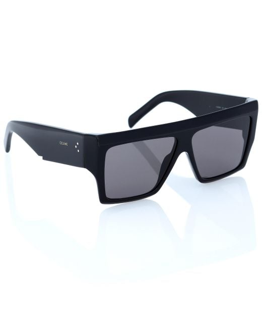 Celine 60mm Flat-top Square Sunglasses in Black | Lyst