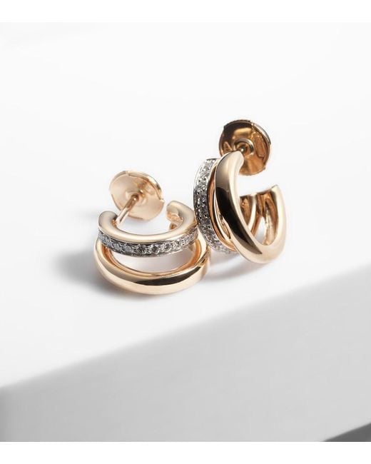 Pomellato White Together 18Kt Rose Earrings With Diamonds