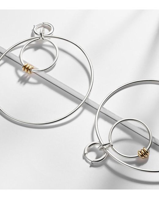 Spinelli Kilcollin White Echo Sterling And 18Kt Hoop Earrings