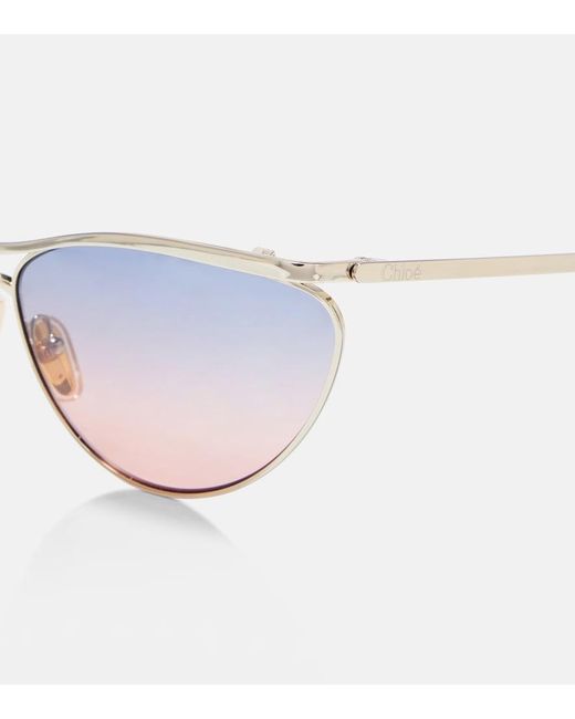 Chloé Pink Fashion Show Cat-Eye Sunglasses