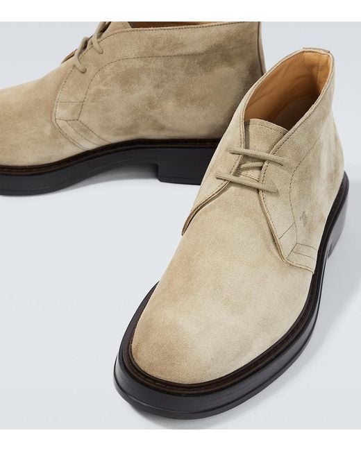Tod's Natural Suede Desert Boots for men