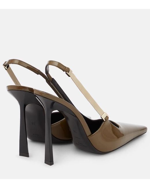 Escarpins Blake 110 En Cuir Verni Saint Laurent en coloris Brown