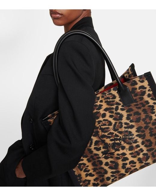 Christian Louboutin Brown Nastroloubi Large Canvas Tote Bag