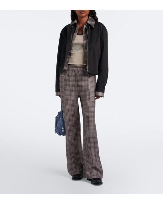 Acne Black Layered Cotton Twill Jacket