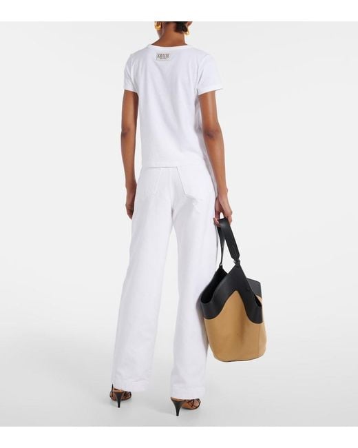 Khaite White Samson Cotton Jersey T-Shirt