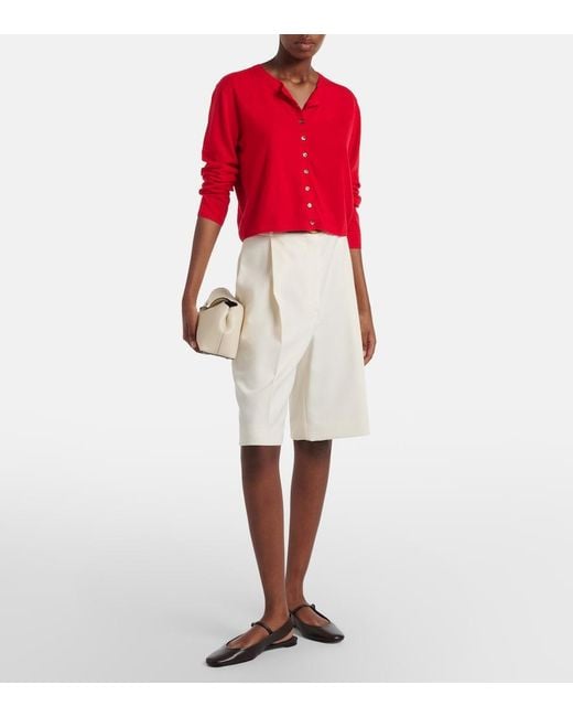 Leset Red James Wool Cardigan