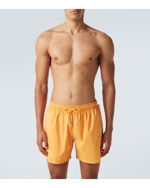 Fedeli Yellow Madeira Swim Trunks for men
