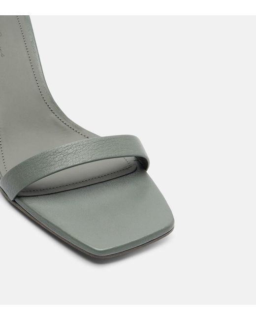 Rick Owens Metallic Cantilever Leather Sandals