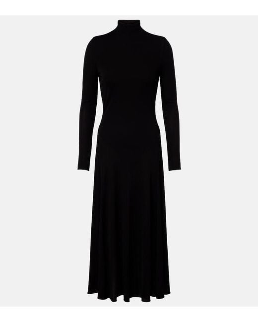 Alaïa Black Crepe Long Dress