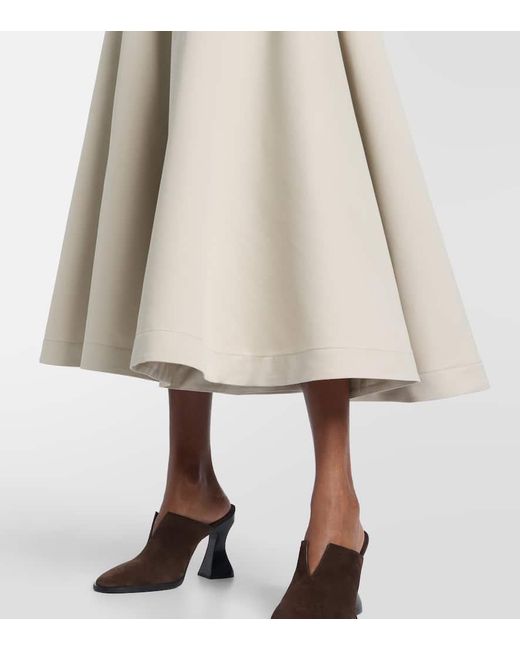 Bottega Veneta White Cotton And Silk Twill Culottes