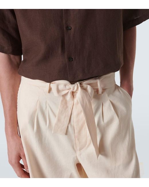 Commas Bermuda-Shorts aus einem Leinengemisch in Natural für Herren