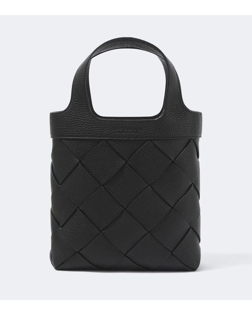 Bottega Veneta Black Diago Small Intreccio Tote Bag for men