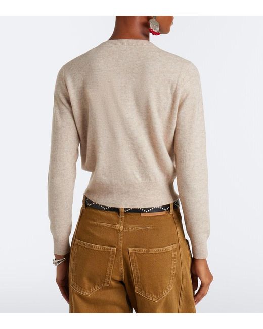 Isabel Marant Natural Idesia Wool And Cashmere Cardigan