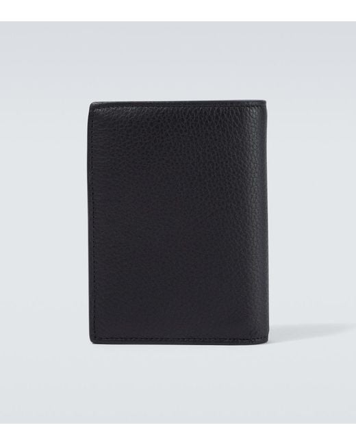 Saint Laurent Black Cassandre Leather Bifold Wallet for men