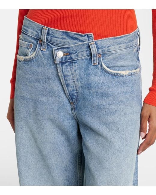 Agolde Blue Arc Criss Cross Wide-Leg Jeans
