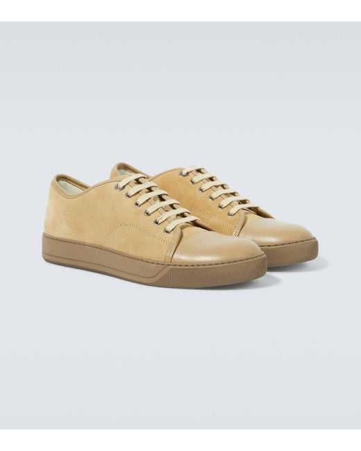 Lanvin Brown Suede And Leather Sneakers for men