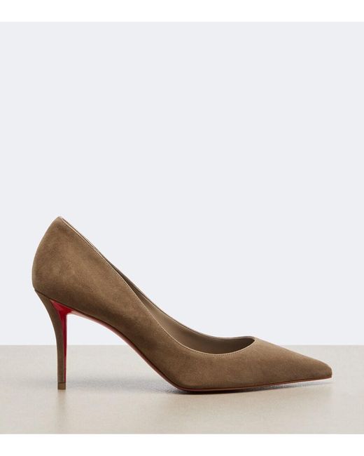 Christian Louboutin Brown Miss Z Suede Pumps
