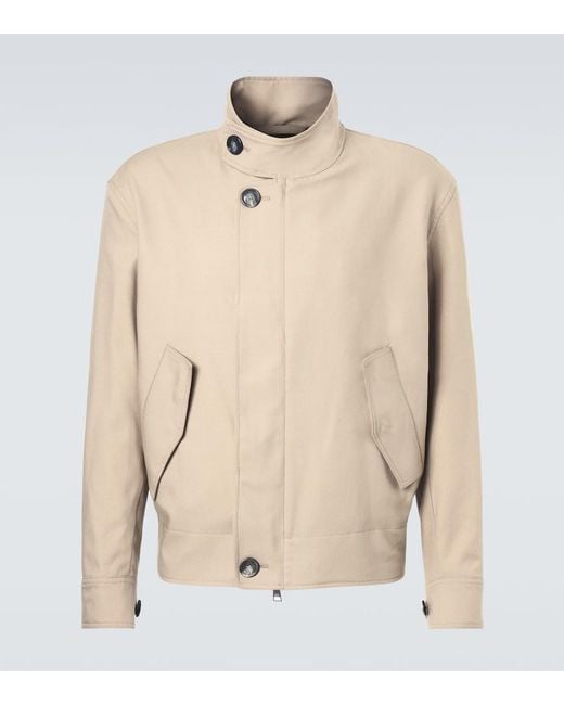 AMI Natural Virgin Wool Gabardine Jacket for men