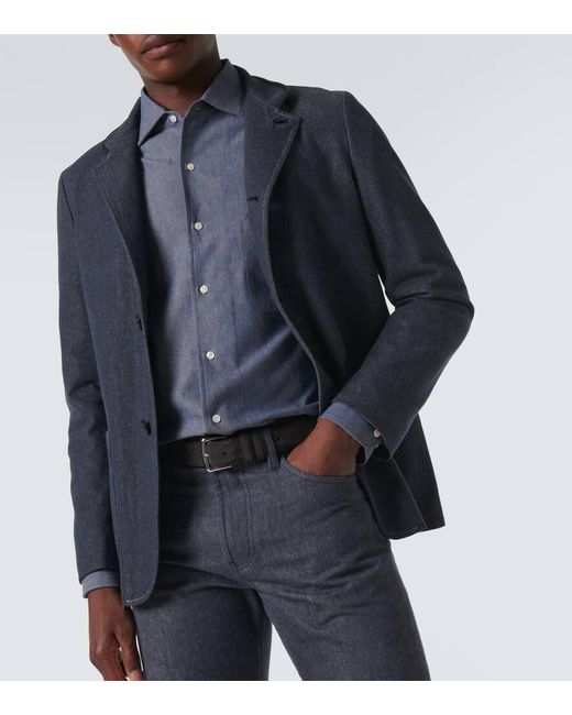 Loro Piana Black Suede Belt for men