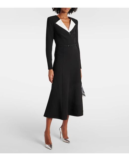 Roland Mouret Black Midikleid Aus Cady