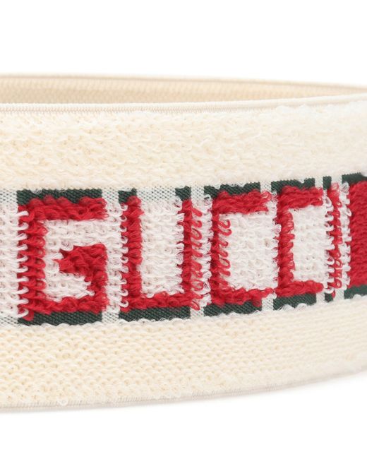 Gucci Striped Headband in White | Lyst