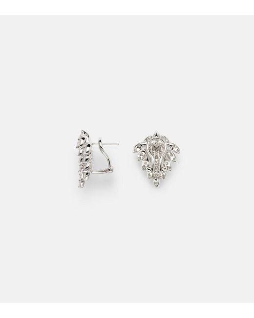 Anita Ko White Snowflake 18Kt Earrings With Diamonds