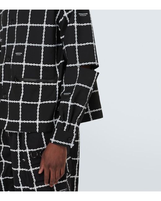 Undercover Black Printed Wool-Blend Jacket for men