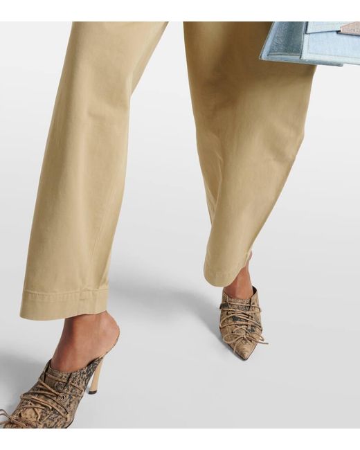 Pantalones chinos anchos Becker de sarga Agolde de color Natural