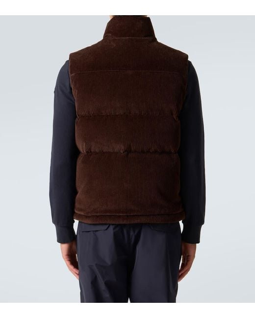 Chaleco De Plumas Agen De Pana De Algodon Moncler de hombre de color Brown