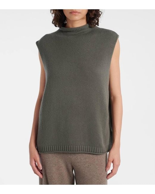 Top De Punto De Cachemir Lisa Yang de color Green