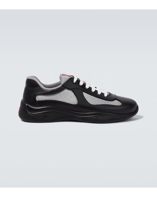 Prada Black Recycled Polyester-blend Sneakers for men