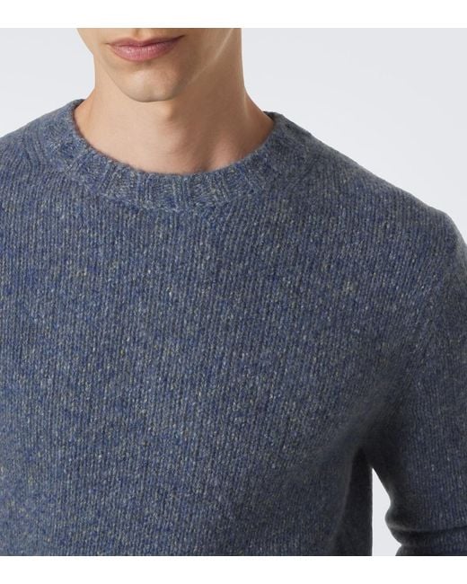Allude Blue Cashmere Sweater for men