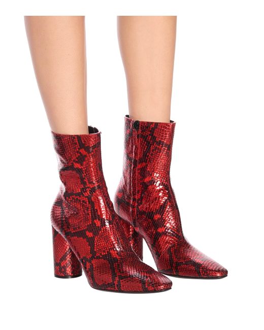 balenciaga red boots