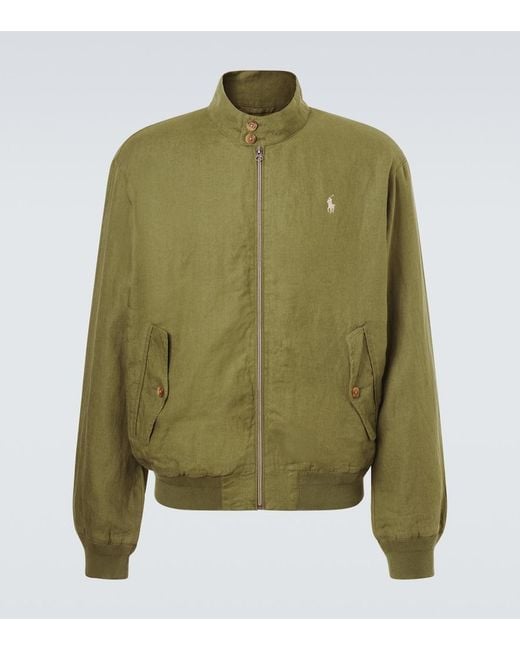 Polo Ralph Lauren Green Linen Jacket for men